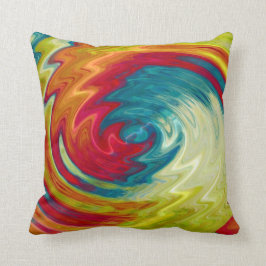 Cojín Decorativo Arte abstracto espiral multicolor