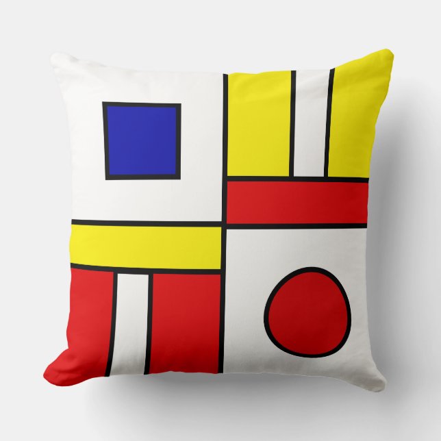 Cojín Decorativo Arte abstracto estilo Mondrian (Anverso)