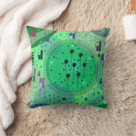 Cojín Decorativo Arte abstracto: Fruta Kiwi Verde