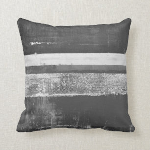 Cojín Decorativo Arte abstracto gris de la "aleación"