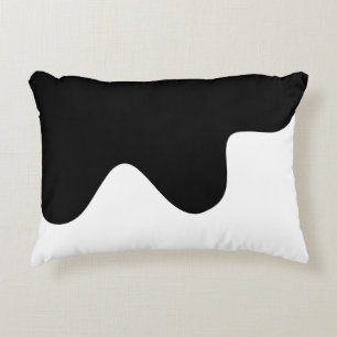 Cojín Decorativo Arte abstracto mínimo moderno en blanco y negro