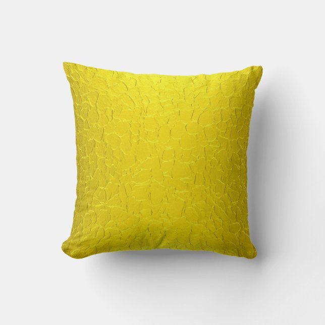 Cojín Decorativo Arte abstracto moderno de lujo amarillo (Anverso)
