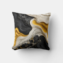 Arte abstracto moderno de negro, blanco y amarillo