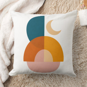 Cojín Decorativo Arte abstracto moderno geométrico de luna en impre