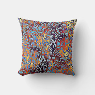 Cojín Decorativo Arte abstracto moderno rojo amarillo negro