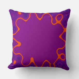 Cojín Decorativo Arte abstracto naranja púrpura