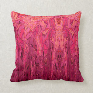 Cojín Decorativo Arte abstracto naranja rojo rosa