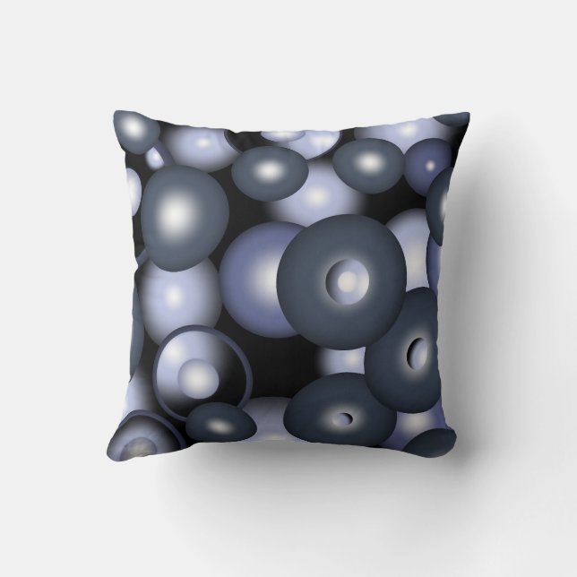 Cojín Decorativo Arte abstracto orbital de círculo concéntrico glob (Reverso)