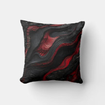 Arte abstracto rojo y negro con textura de lava vo