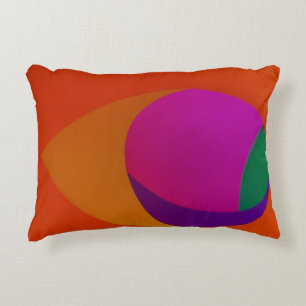 Cojín Decorativo Arte abstracto rosa, naranja y púrpura