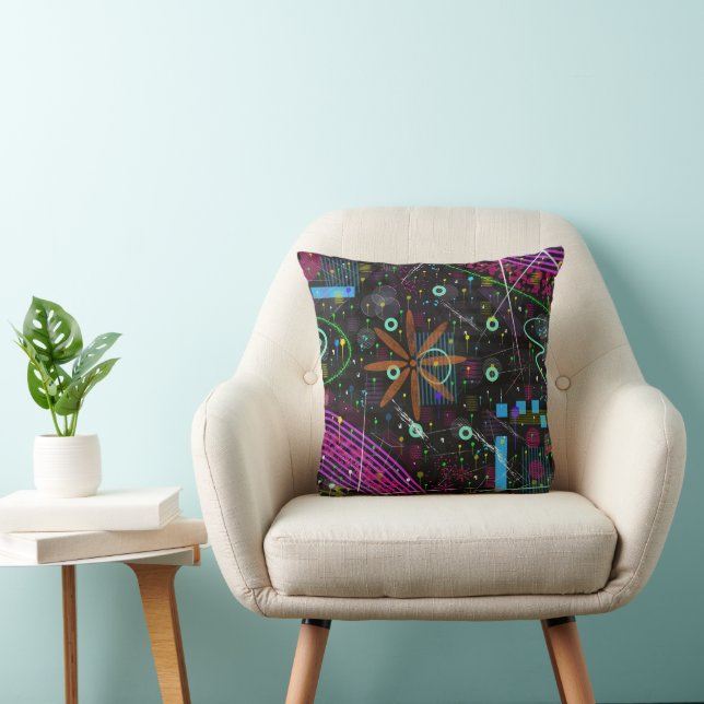 Cojín Decorativo Arte abstracto: Satélite (Silla)