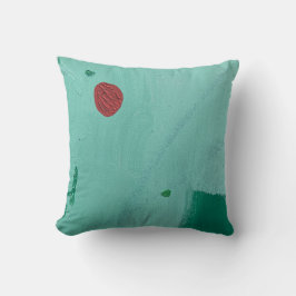 Cojín Decorativo Arte abstracto teal minimalista