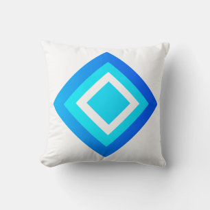 Cojín Decorativo Arte Abstracto Turquesa Verde Azul Blanco