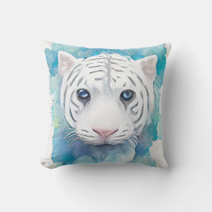 Cojín Decorativo Arte acuarela sobre la naturaleza animal salvaje d