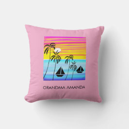 Cojín Decorativo Arte africano, vela tropical de verano