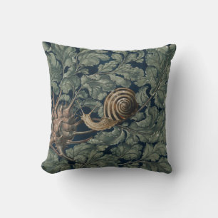 Cojín Decorativo Arte Antiguo Botánico Art Nouveau Caracol Antiguo