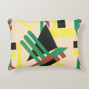 Cojín Decorativo Arte Antiguo Deco Pochoir Jazz Formas Geométricas