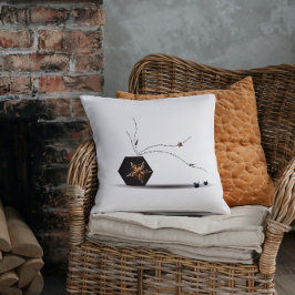 Cojín Decorativo Arte artístico moderno de conchas costeras abstrac