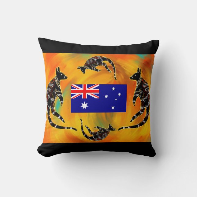 COJÍN DECORATIVO ARTE AUSTRALIANO (Anverso)