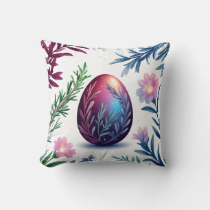 Cojín Decorativo Arte botánico de huevo de Pascua elegante