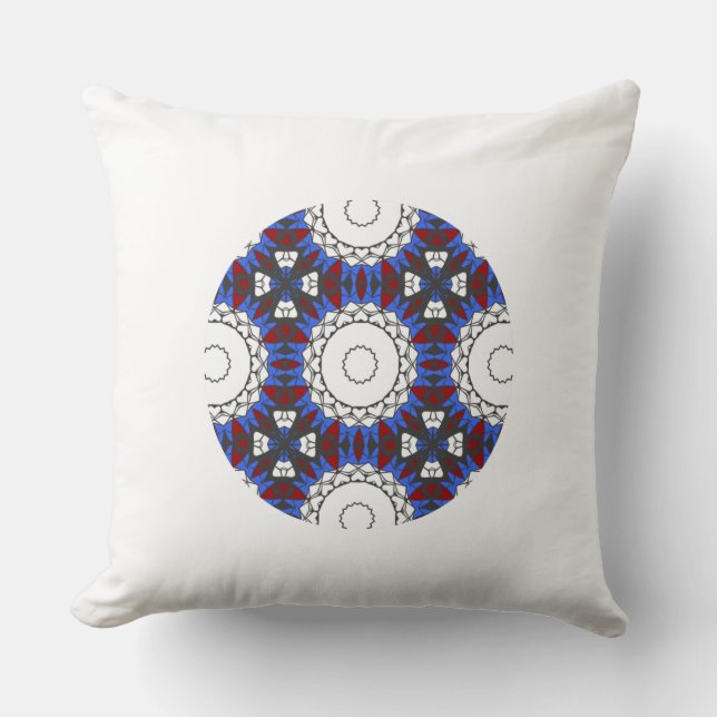 Cojín Decorativo Arte calidoscopio del volumen cuatro nueve (Anverso)