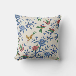 Cojín Decorativo Arte Chinesco Pájaros y Flores