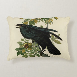Cojín Decorativo Arte clásico Audubon Raven