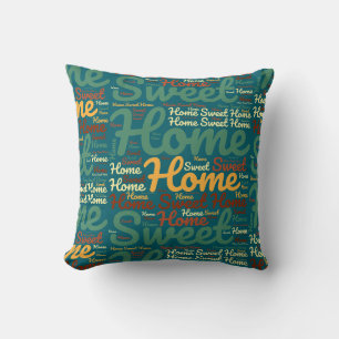 Cojín Decorativo Arte con Palabras Hogar Dulce Hogar Verde