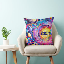 COJÍN DECORATIVO ARTE COSMÁTICO MODERNO