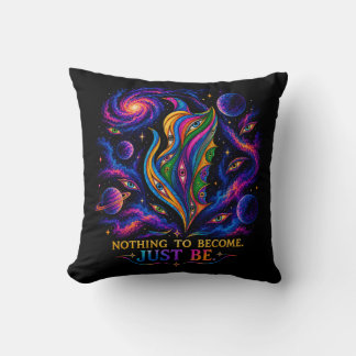 Cojín Decorativo Arte cósmico místico, Galaxia psicodélica, Tercer 