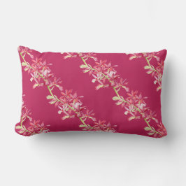 Cojín Decorativo Arte de acuarela de flores de orquídeas de joyas r