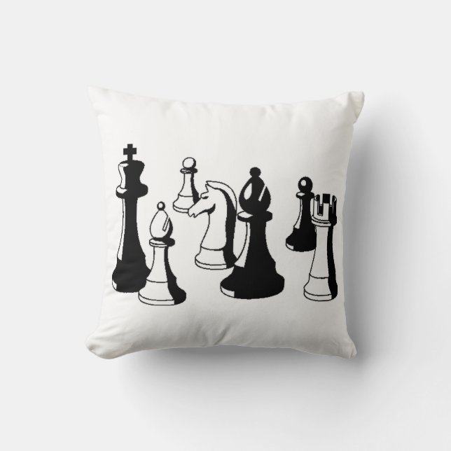 Cojín Decorativo Arte de ajedrez #2 (Anverso)