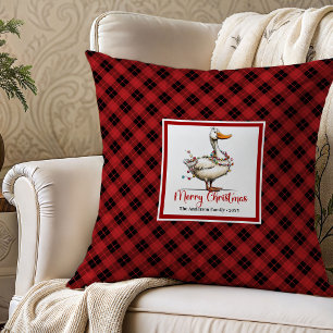 Cojín Decorativo Arte de Almohadón de Geese Divertidos de Navidad