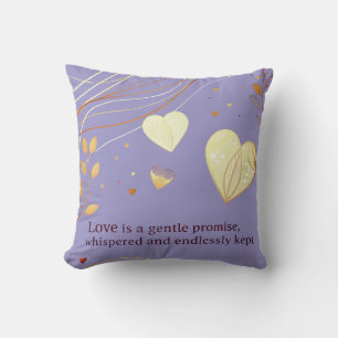 Cojín Decorativo Arte de Amor Corazón de Oro Elegante