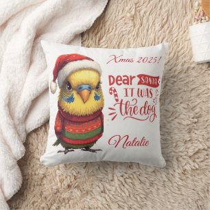 Cojín Decorativo Arte de Animal Chiclet Cute de Navidad