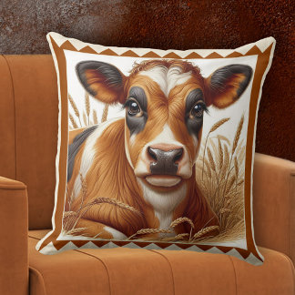 Cojín Decorativo Arte de animales de granja de vacas
