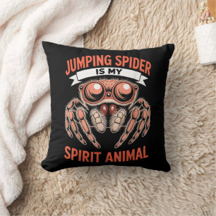 Cojín Decorativo Arte de araña saltarina para hombres mujeres niños
