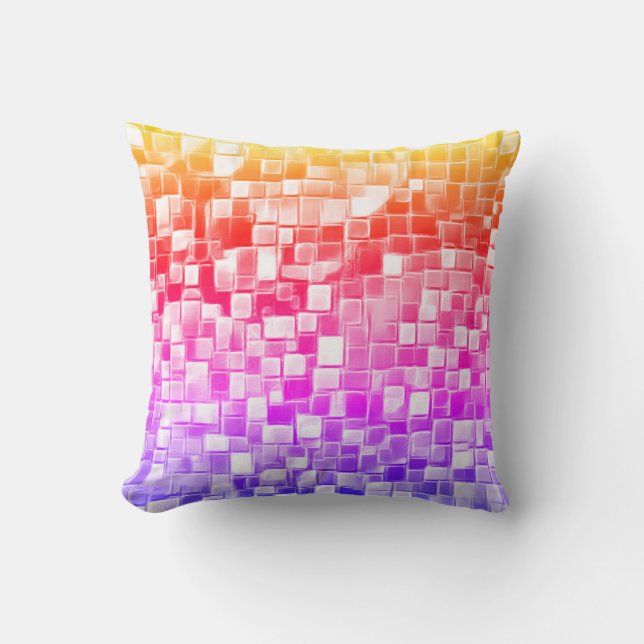 Cojín Decorativo Arte de burbuja de mosaico / Impanema / (Anverso)