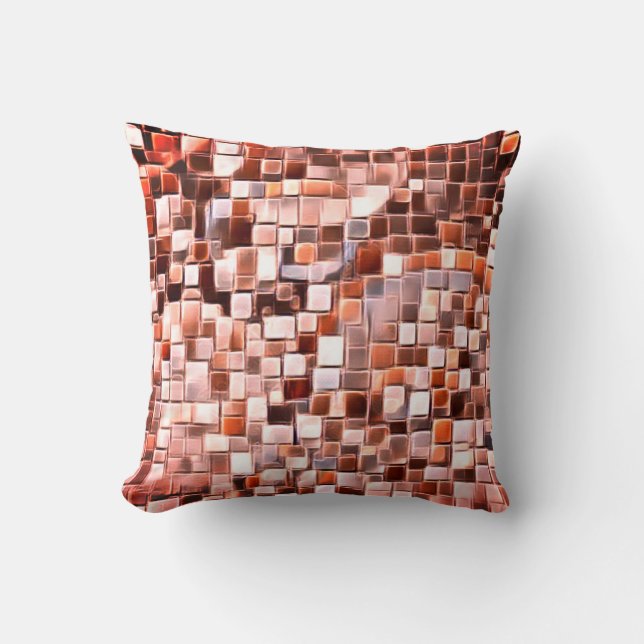 Cojín Decorativo Arte de burbuja de mosaico / Sangria / (Anverso)