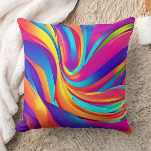 Cojín Decorativo Arte de Burst Abstract de Kaleidoscope