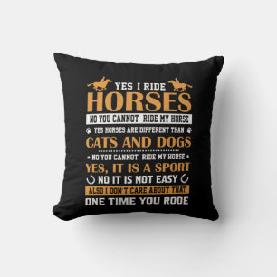 Cojín Decorativo Arte de caballos Sí Yo Viajo Caballos