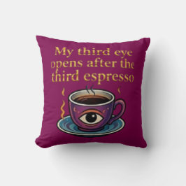 Cojín Decorativo Arte de café místico moderno Mi colección del terc