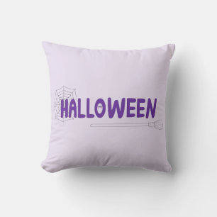 Cojín Decorativo Arte de Caligrafía de Halloween Feliz y Espeluznan