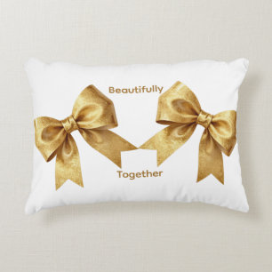 Cojín Decorativo Arte de Cinta de Pan de Oro Glamour - Lata Minimal