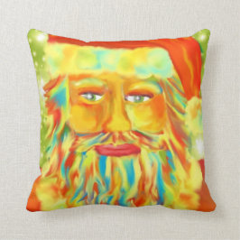 Cojín Decorativo Arte de "Claus colorido" Santa