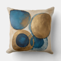Arte de cobre y círculo azul silenciado