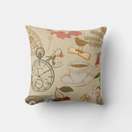 Cojín Decorativo Arte De Collage Vintage