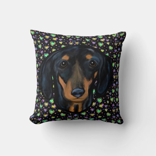 Cojín Decorativo Arte de corazón de DOXIE (Anverso)