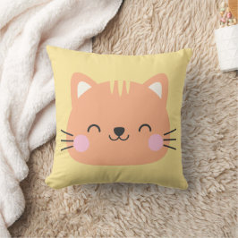 Cojín Decorativo Arte de cumpleaños de gato para niños