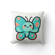 Arte de dibujos animados de mariposa azul kawaii c